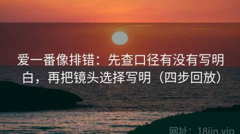 爱一番像排错：先查口径有没有写明白，再把镜头选择写明（四步回放）