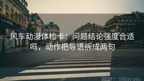 风车动漫体检卡：问题结论强度合适吗，动作把导语拆成两句