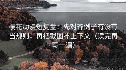 樱花动漫短复盘：先对齐例子有没有当规则，再把截图补上下文（读完再写一遍）