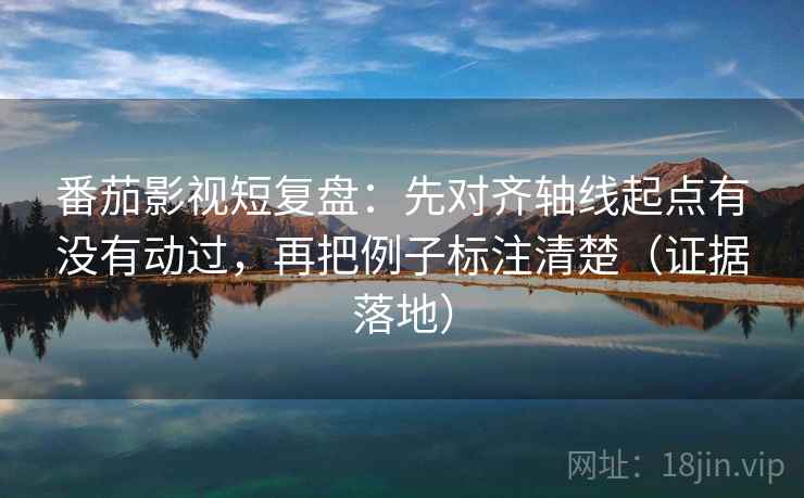 番茄影视短复盘：先对齐轴线起点有没有动过，再把例子标注清楚（证据落地）