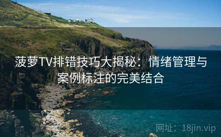 菠萝TV排错技巧大揭秘:情绪管理与案例标注的完美结合 菠萝TV排错技巧大揭秘:情绪管理与案例标注的完美结合