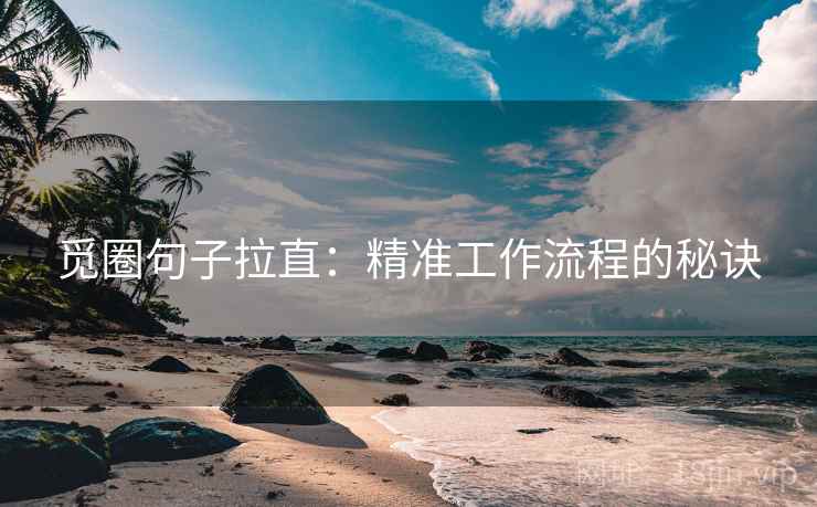 觅圈句子拉直:精准工作流程的秘诀 觅圈句子拉直:精准工作流程的秘诀